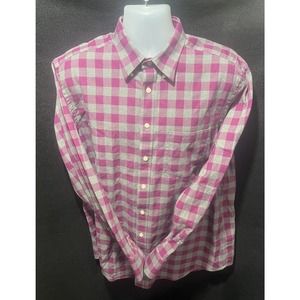 Charles Tyrwhitt Cotton Shirt - Maroon‎ Checked Classic Size Large